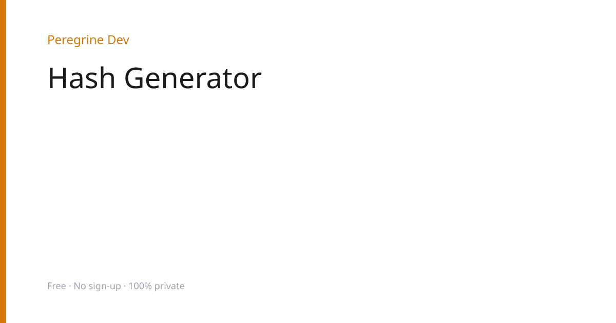 Hash Generator — SHA-256, SHA-512 Online Free — Free Online Tool ...